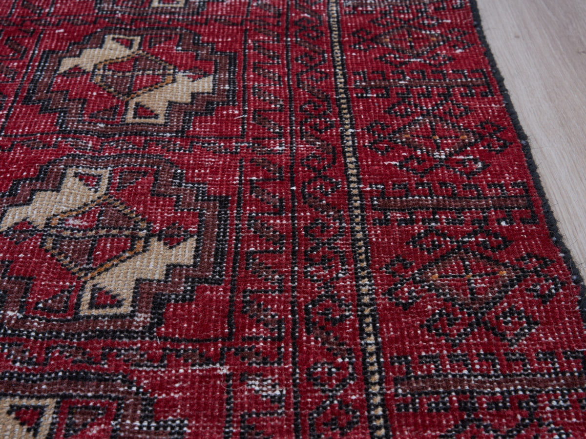 3'4" x 6'7" Oriental Persian Style Handmade Red Rug