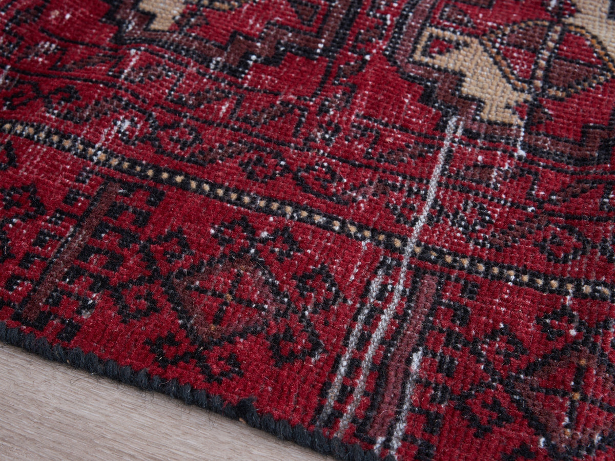 3'4" x 6'7" Oriental Persian Style Handmade Red Rug