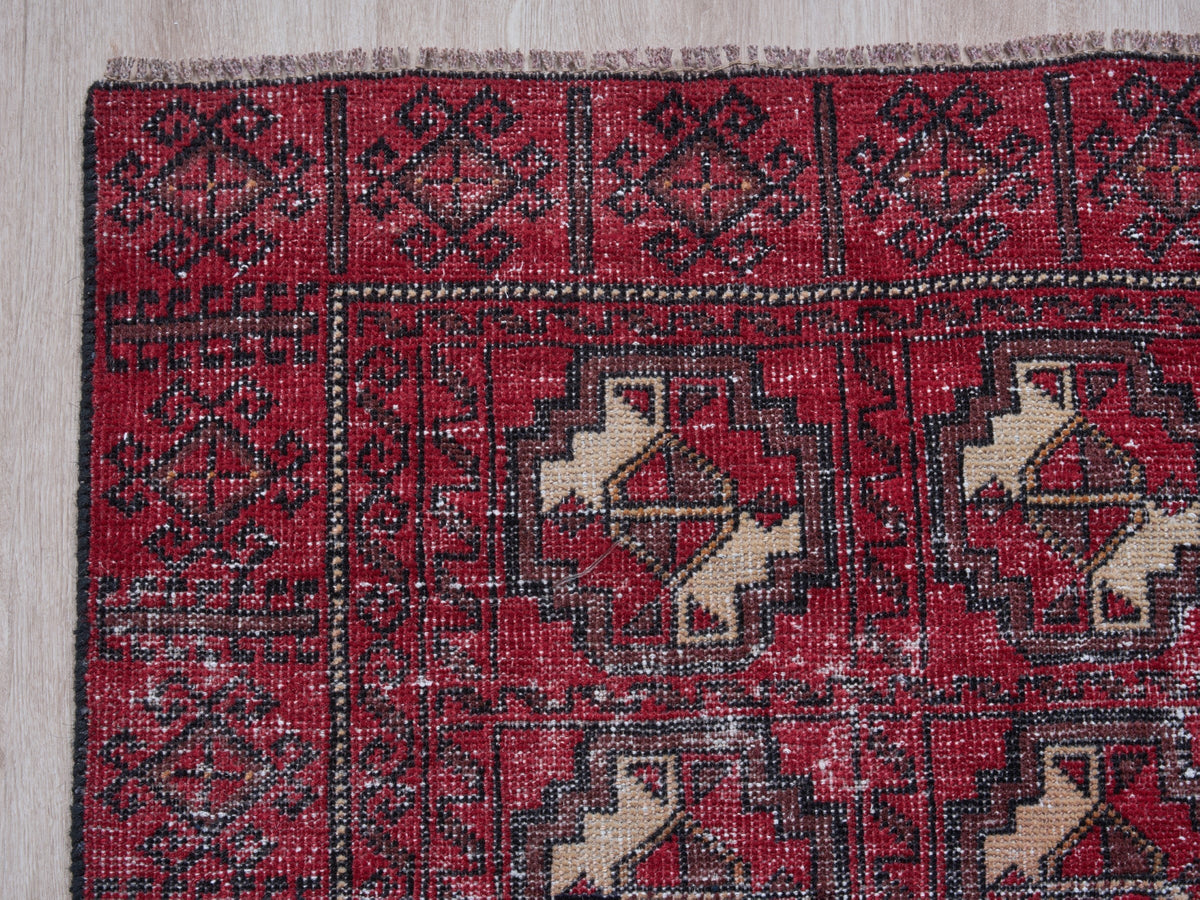 3'4" x 6'7" Oriental Persian Style Handmade Red Rug