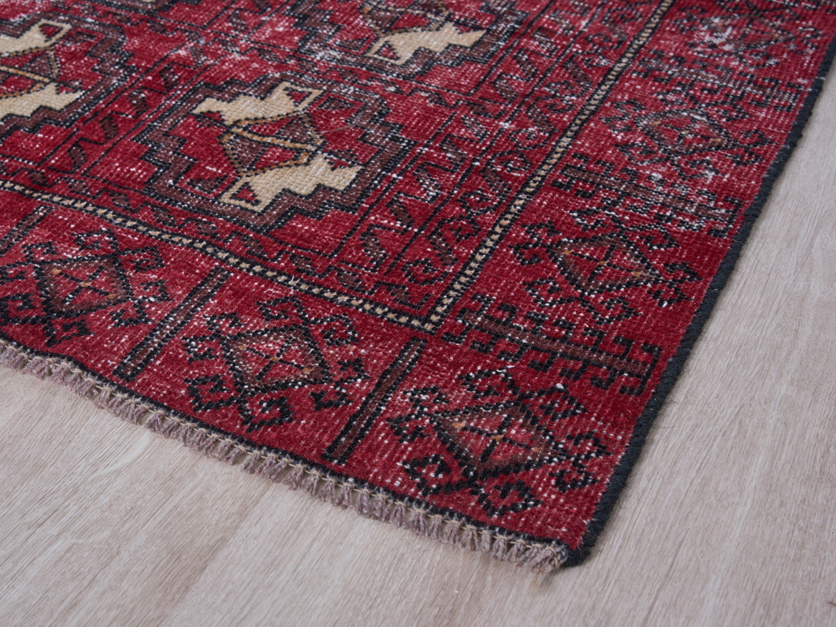 3'4" x 6'7" Oriental Persian Style Handmade Red Rug