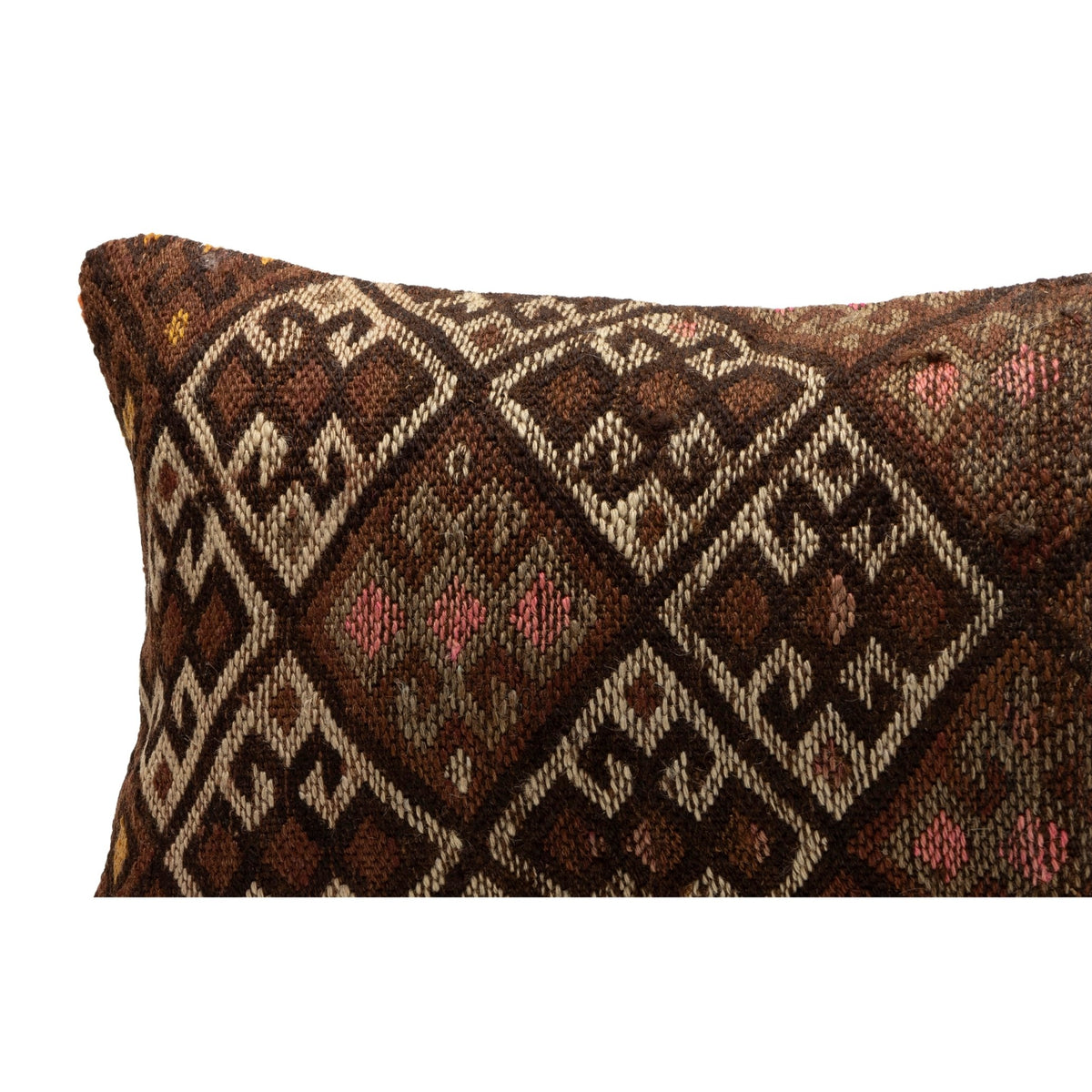 Authentic Geometric Kilim Pillow Case 12" x 20"