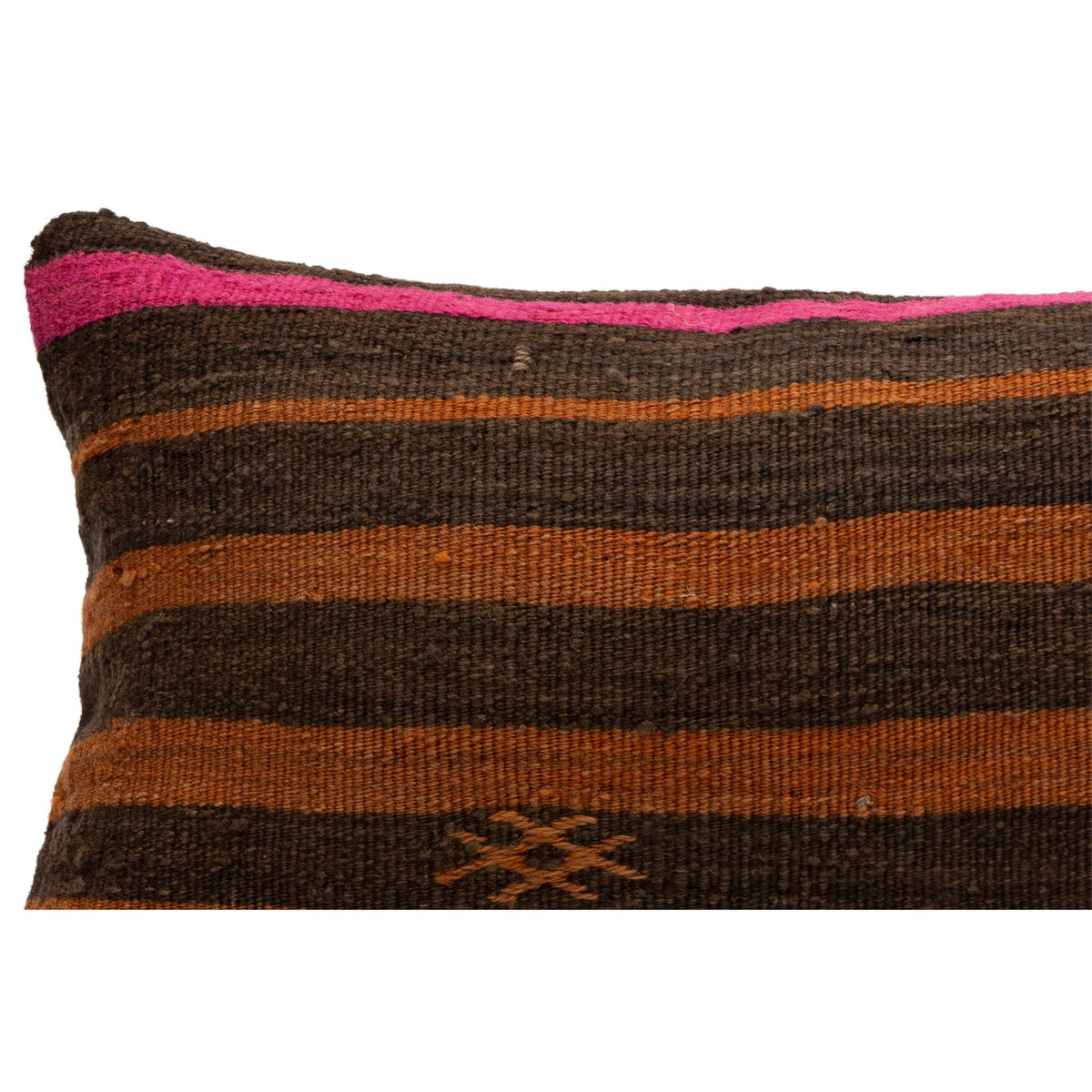 Handwoven Kilim Throw Pillow Cover 12" x 20"