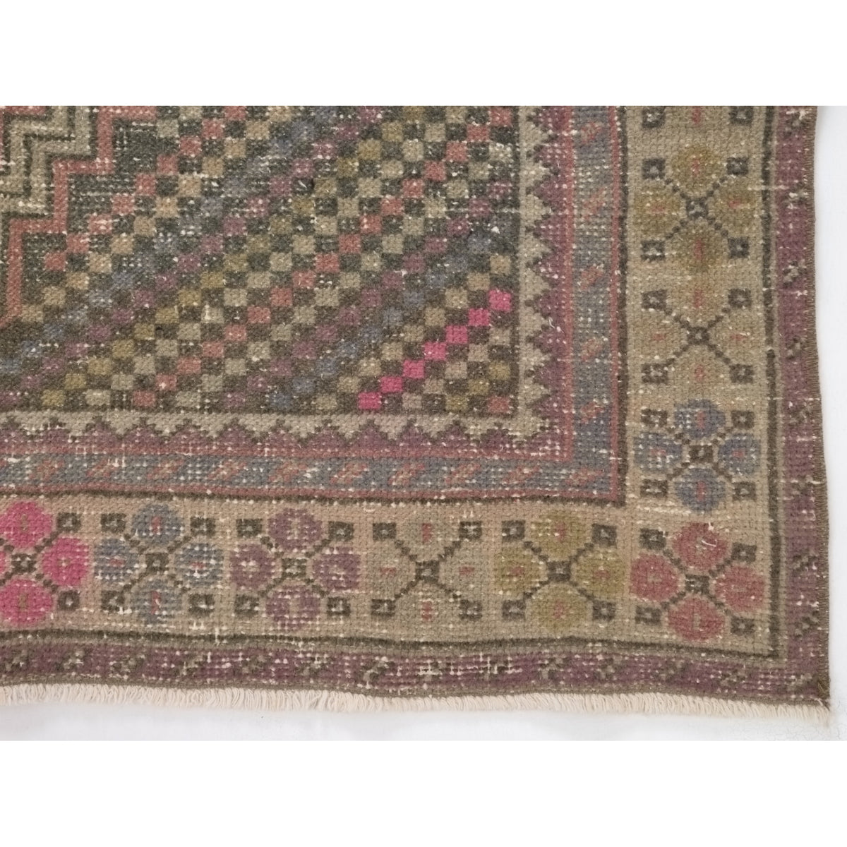 Yokine - (4'3'' x 8'2'') Vintage Turkish Rug