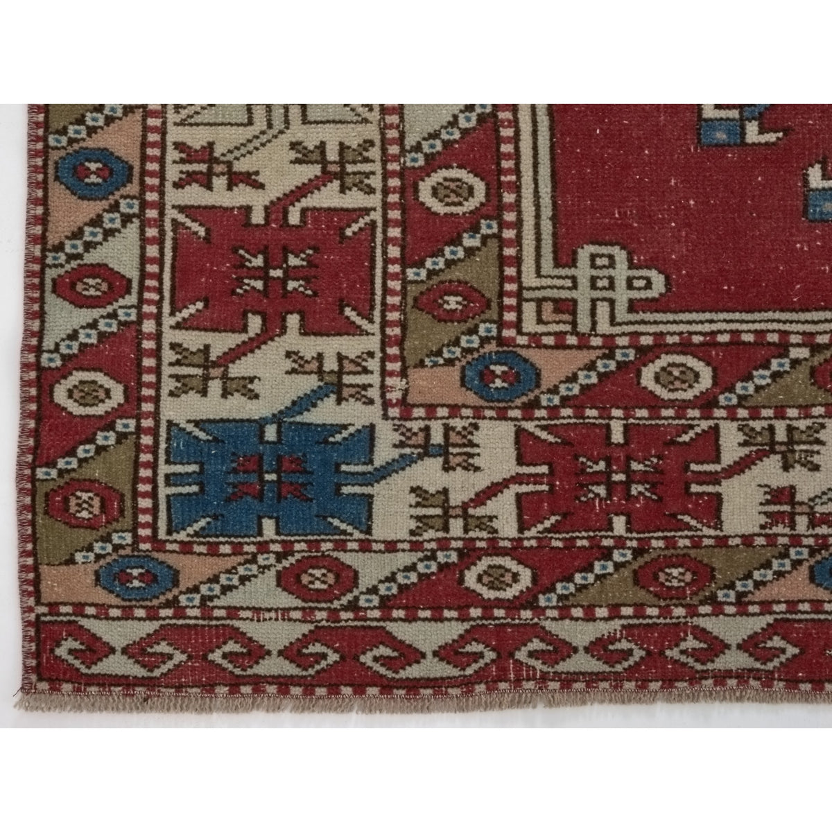 Kakrina - (4'7'' x 5'11'') Vintage Turkish Rug