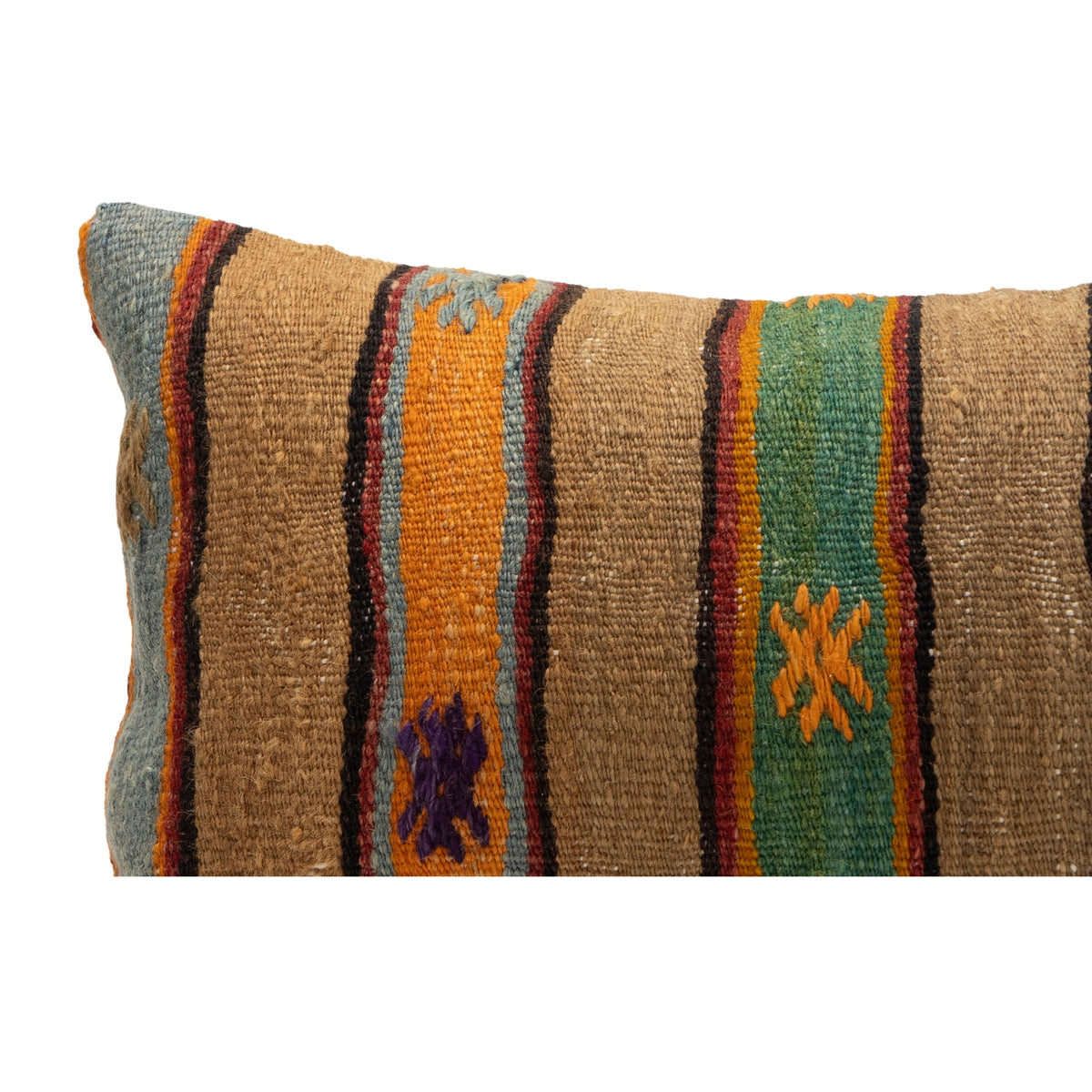 Handwoven Striped Kilim Pillow Cover 12" x 20"