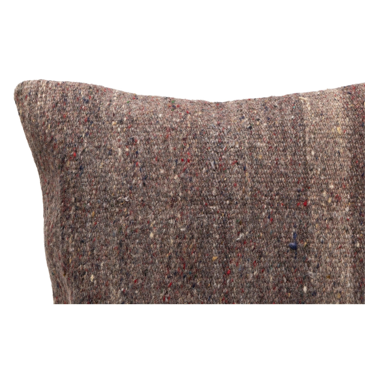 Neutral Brown Kilim Throw Pillow Cover 16" x 16"