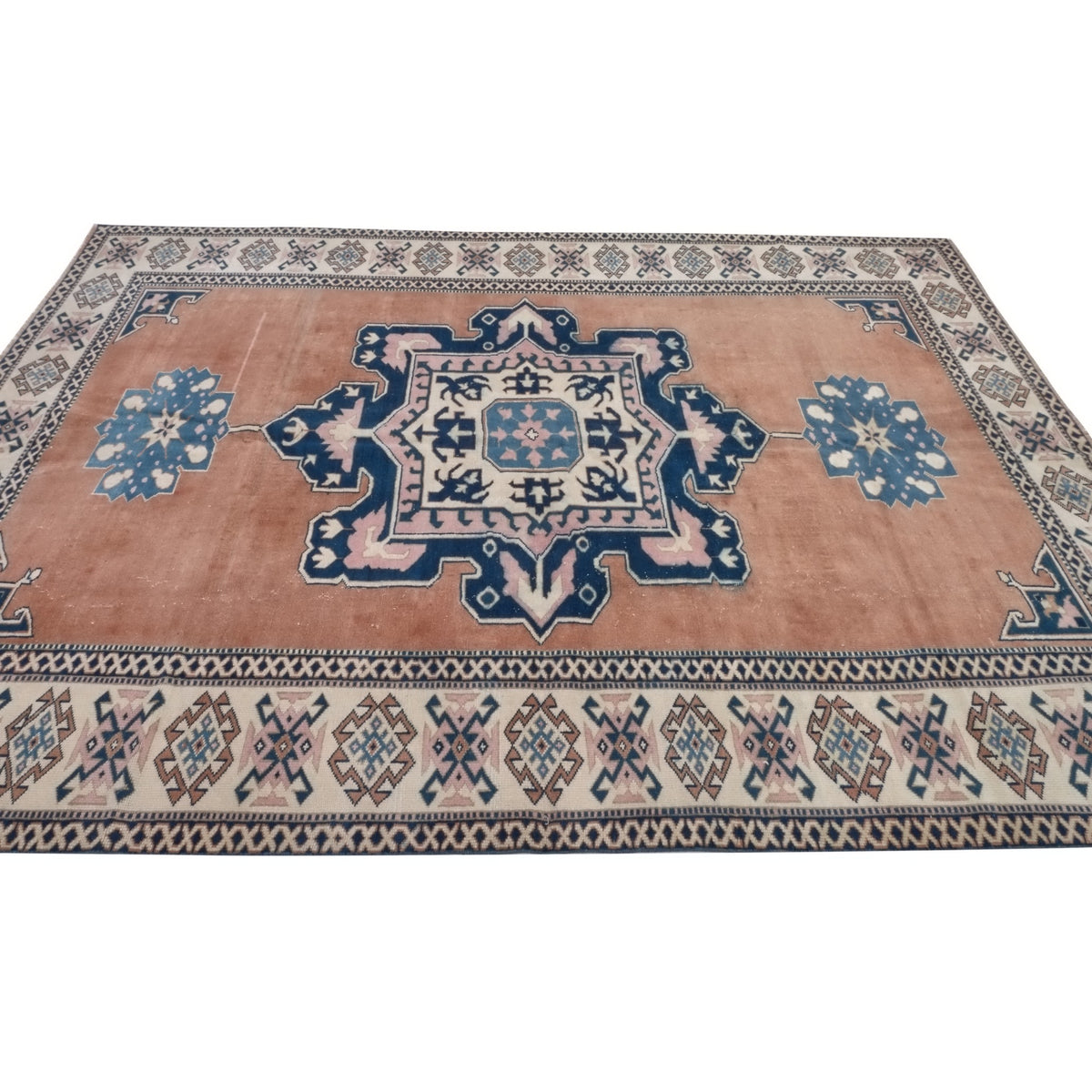 Bangan - (6'11'' x 9'9'') Vintage Turkish Rug