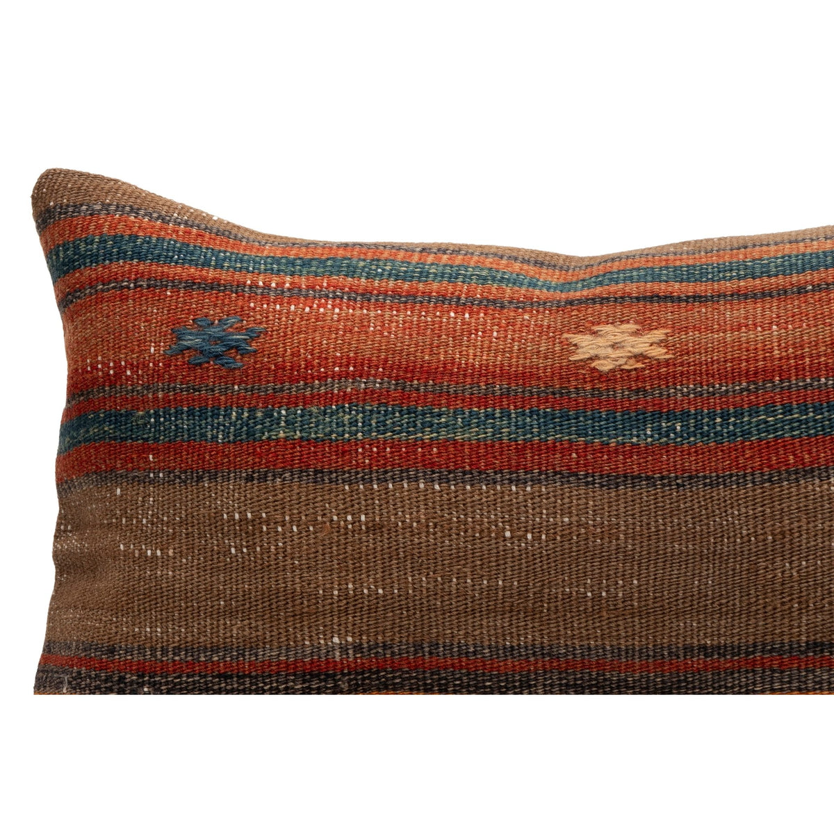 Handwoven Kilim Throw Pillow Cover 12" x 20"