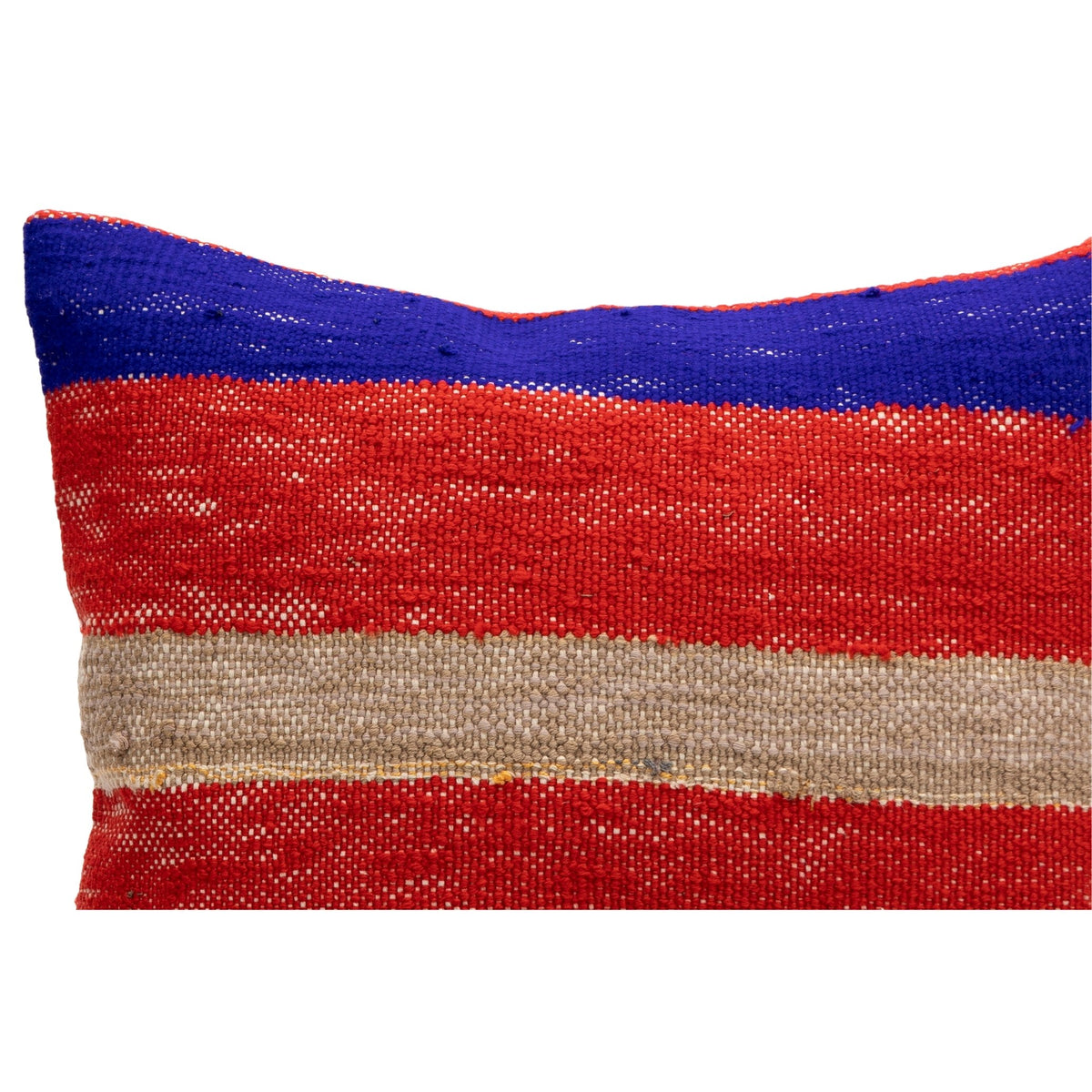 Vintage Striped Kilim Throw Pillow Cover 16" x 16"