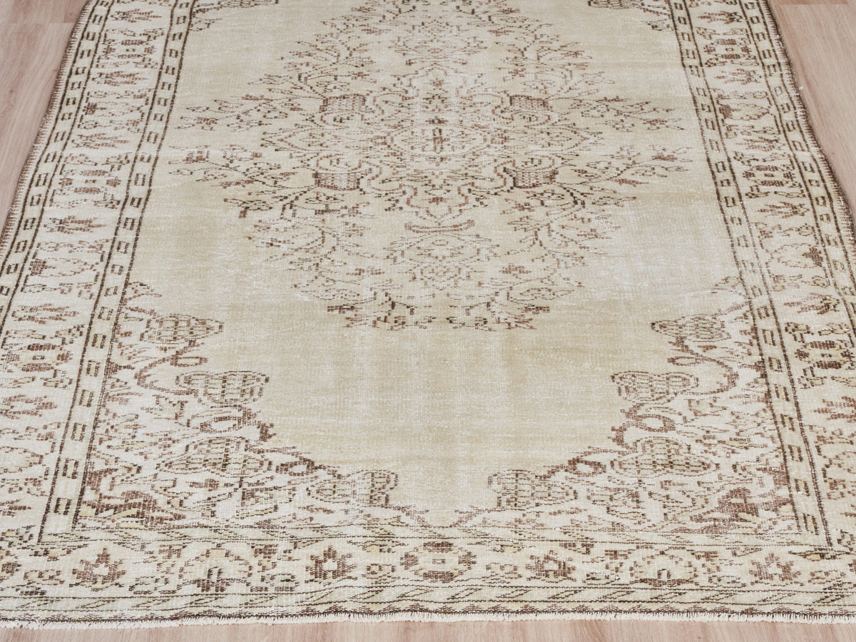 5'9" x 8'11" Neutral Vintage Area Rug