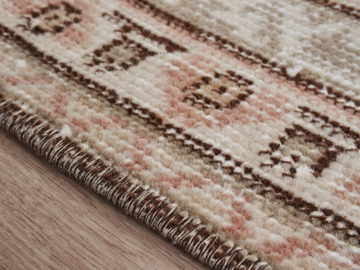 5'6" x 8'10" Neutral Vintage Turkish Area Rug