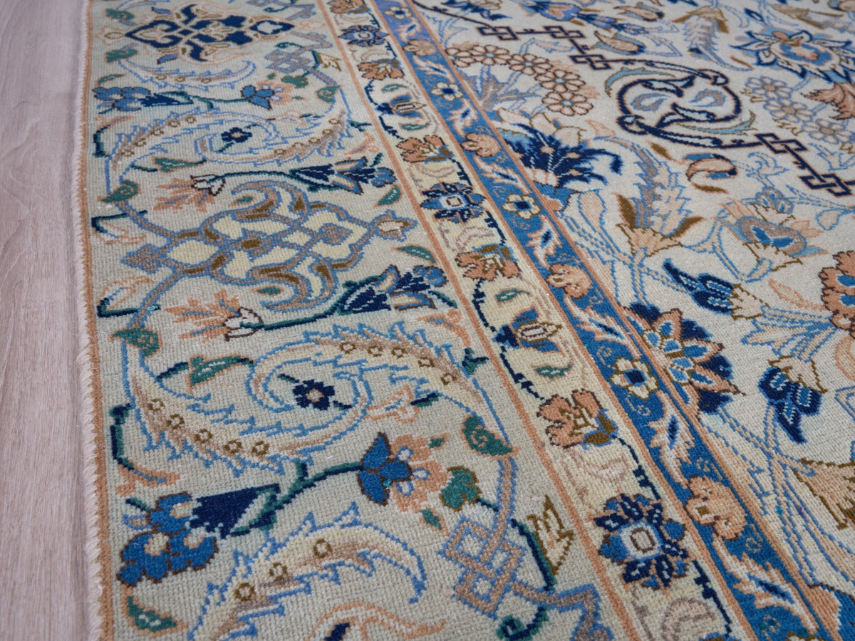 7'10" x 10'2" Oriental Persian Style Blue Floral Rug