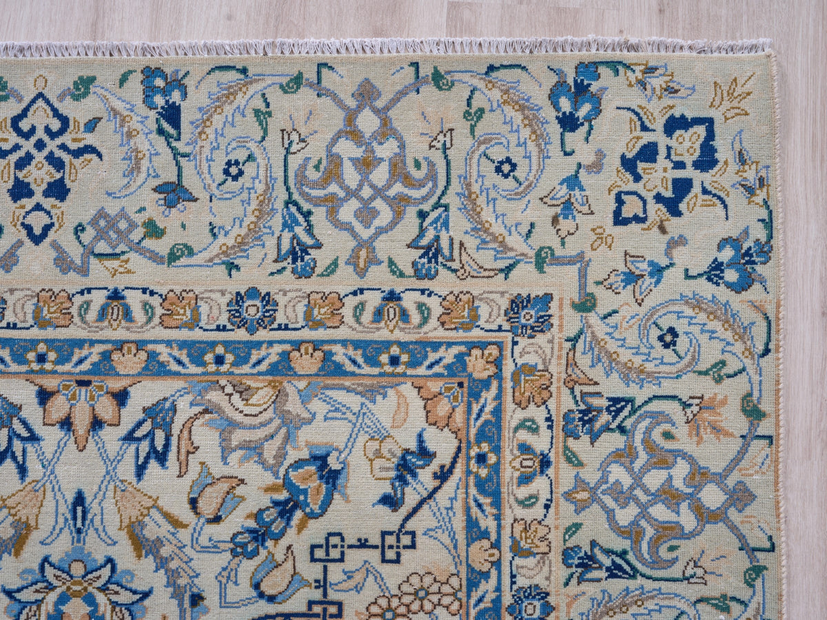 7'10" x 10'2" Oriental Persian Style Blue Floral Rug