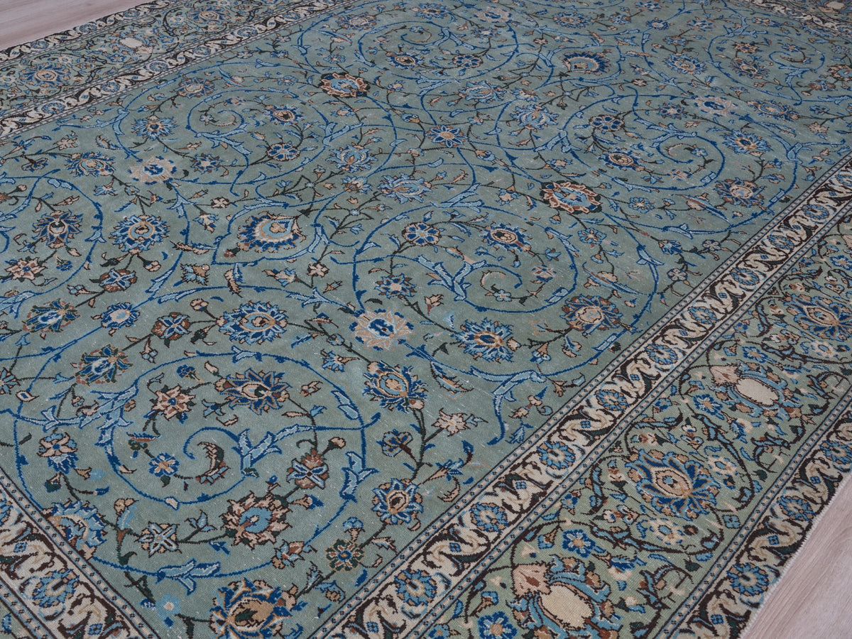 7'10" x 11'4" Oriental Handmade Blue Persian Style Rug