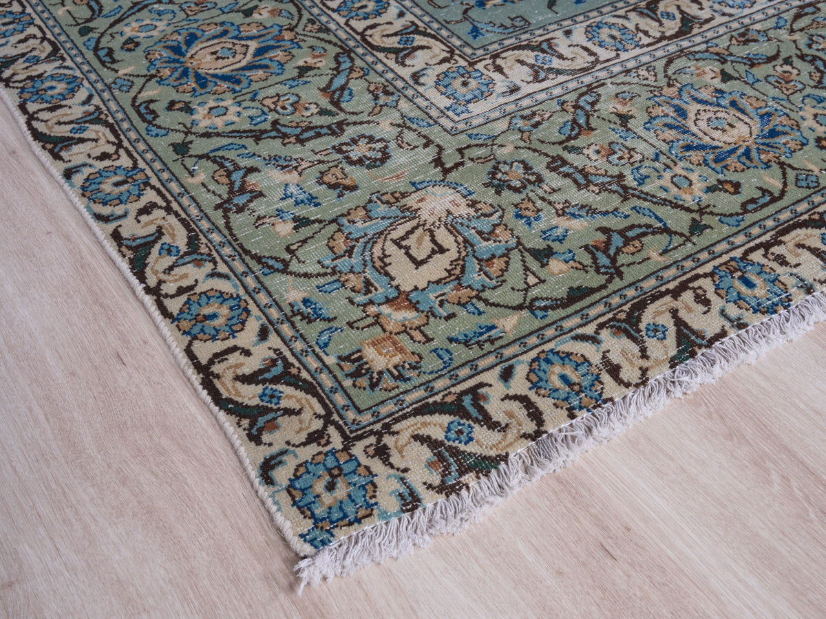 7'10" x 11'4" Oriental Handmade Blue Persian Style Rug