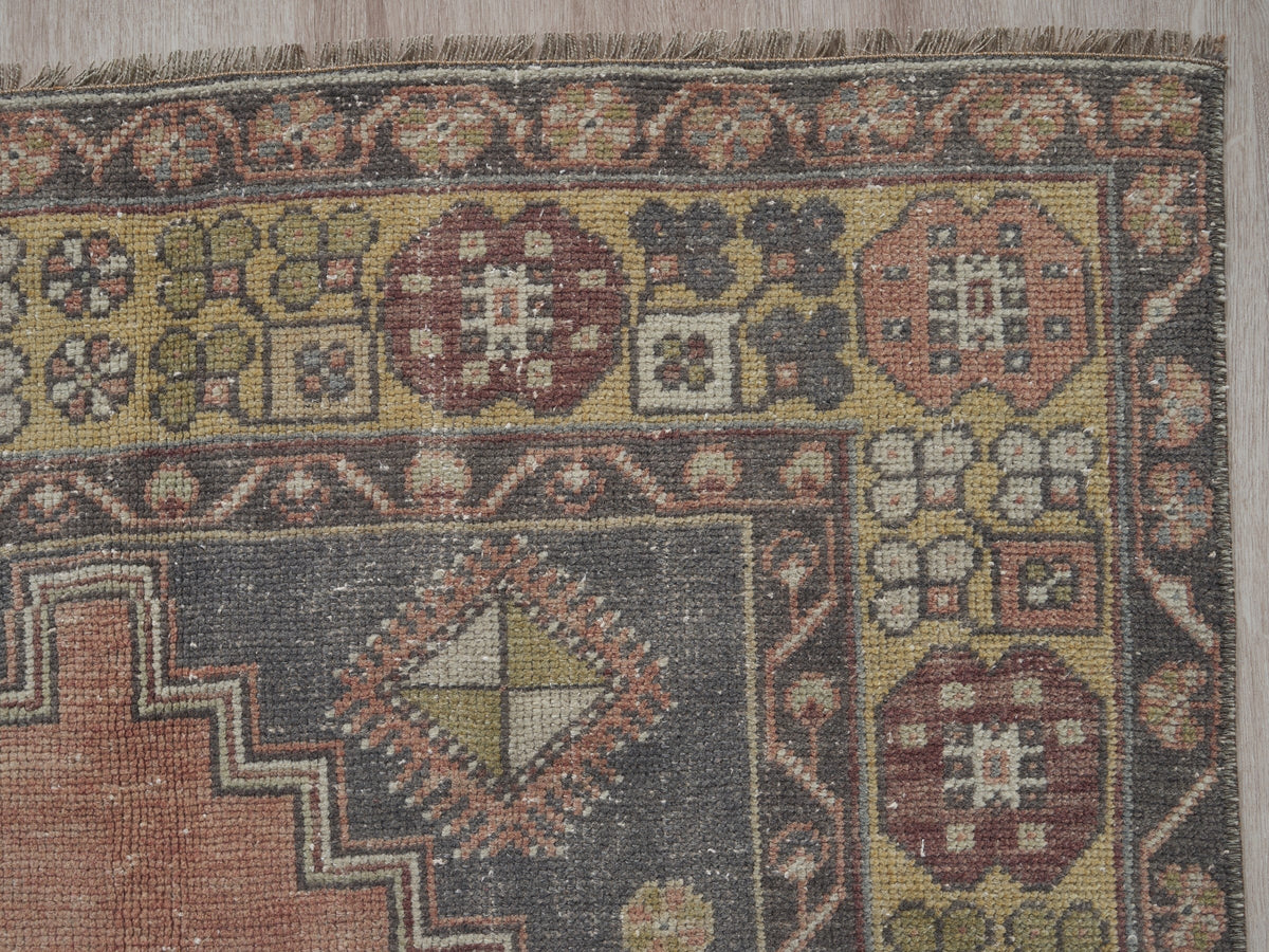 3'8" x 6'10" Vintage Turkish Entryway Rug