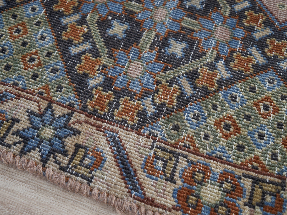 9'1" x 12'10" Vintage Persian Style Blue Oversize Rug