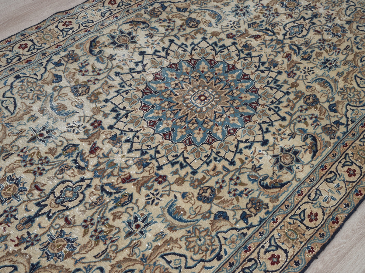 3'8" x 6'9" Oriental Persian Style Blue Rug