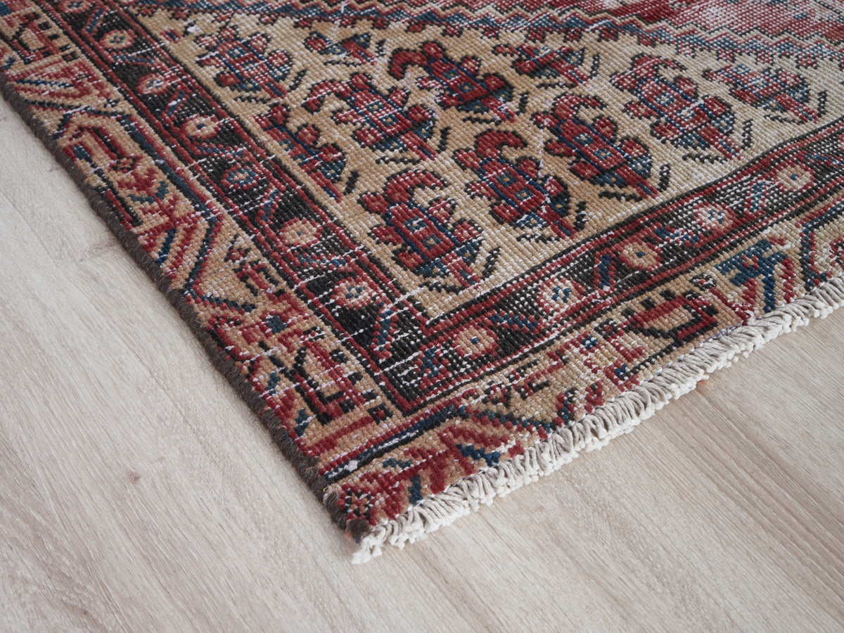 3'7" x 6'1" Red Vintage Persian Style Small Rug