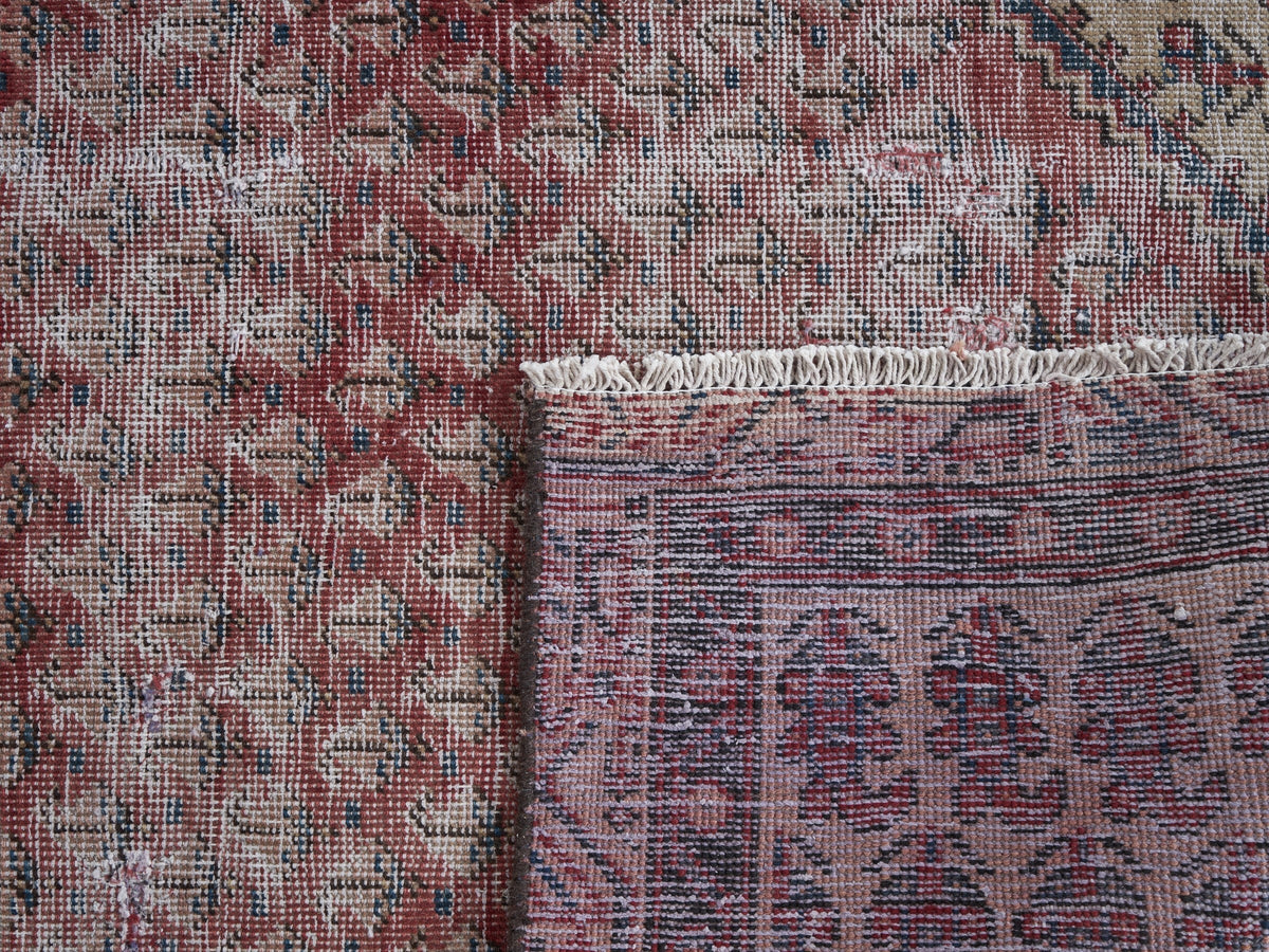 3'7" x 6'1" Red Vintage Persian Style Small Rug