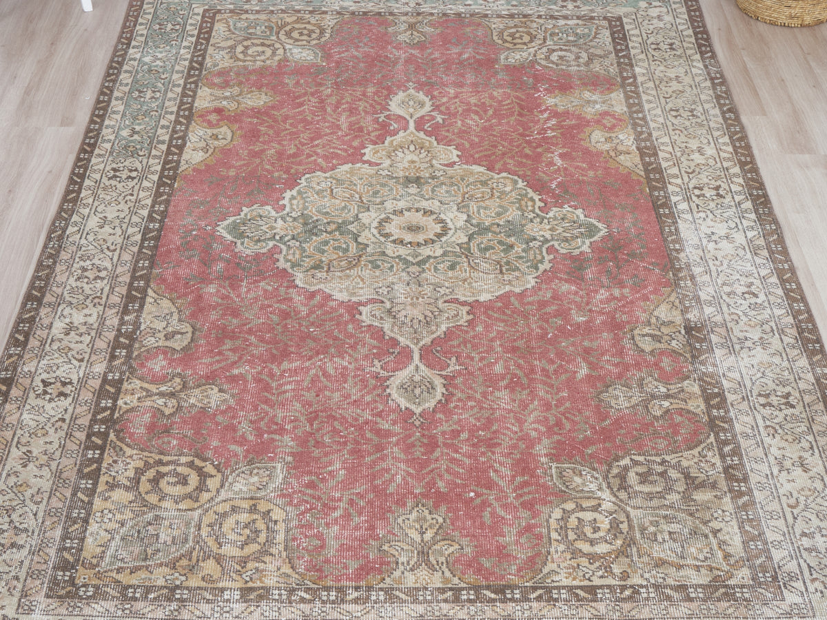 5'11" x 9'4" Vintage Turkish Area Rug