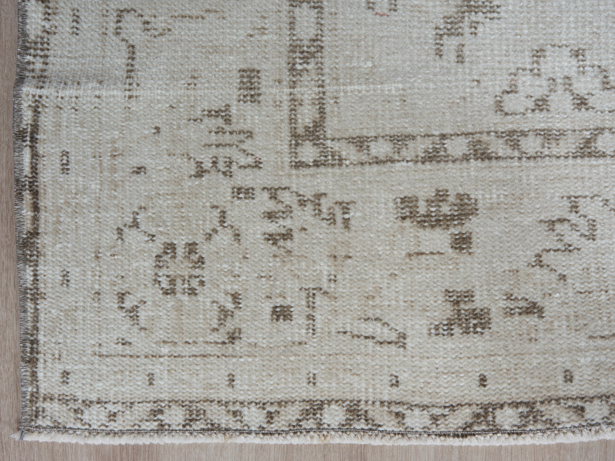 6'6" x 10'3" Neutral Vintage Turkish Rug