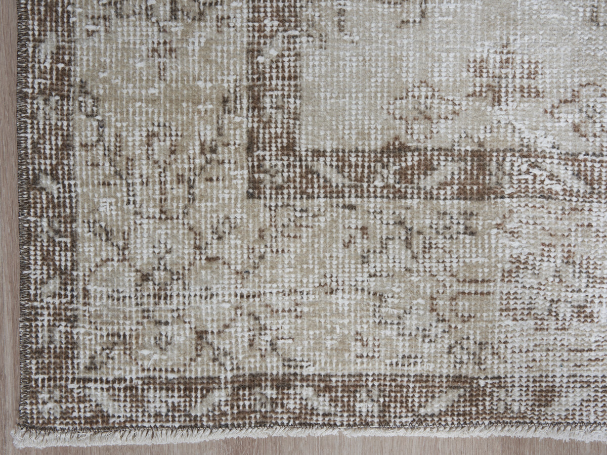 6' x 9'8" Neutral Vintage Turkish Area Rug