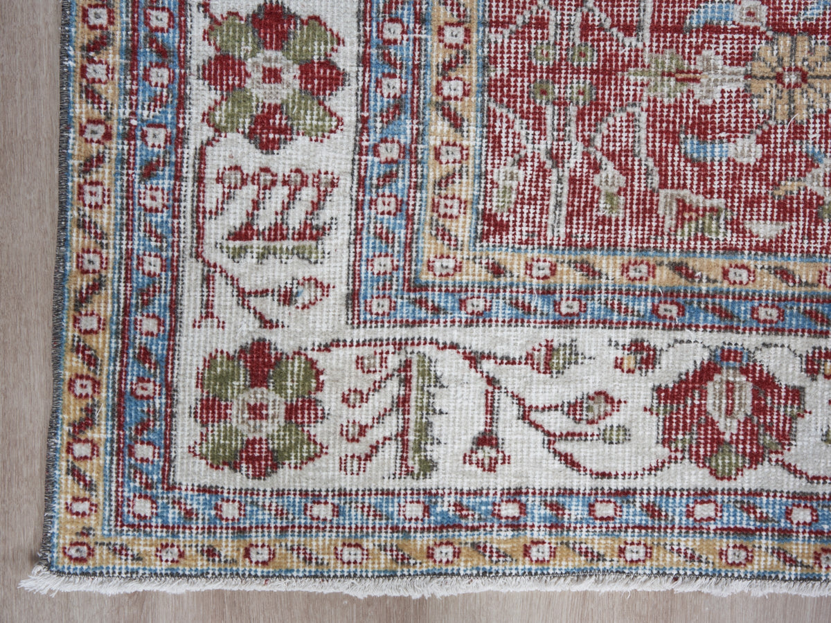 6'11" x 10'5" Vintage Red Turkish Area Rug