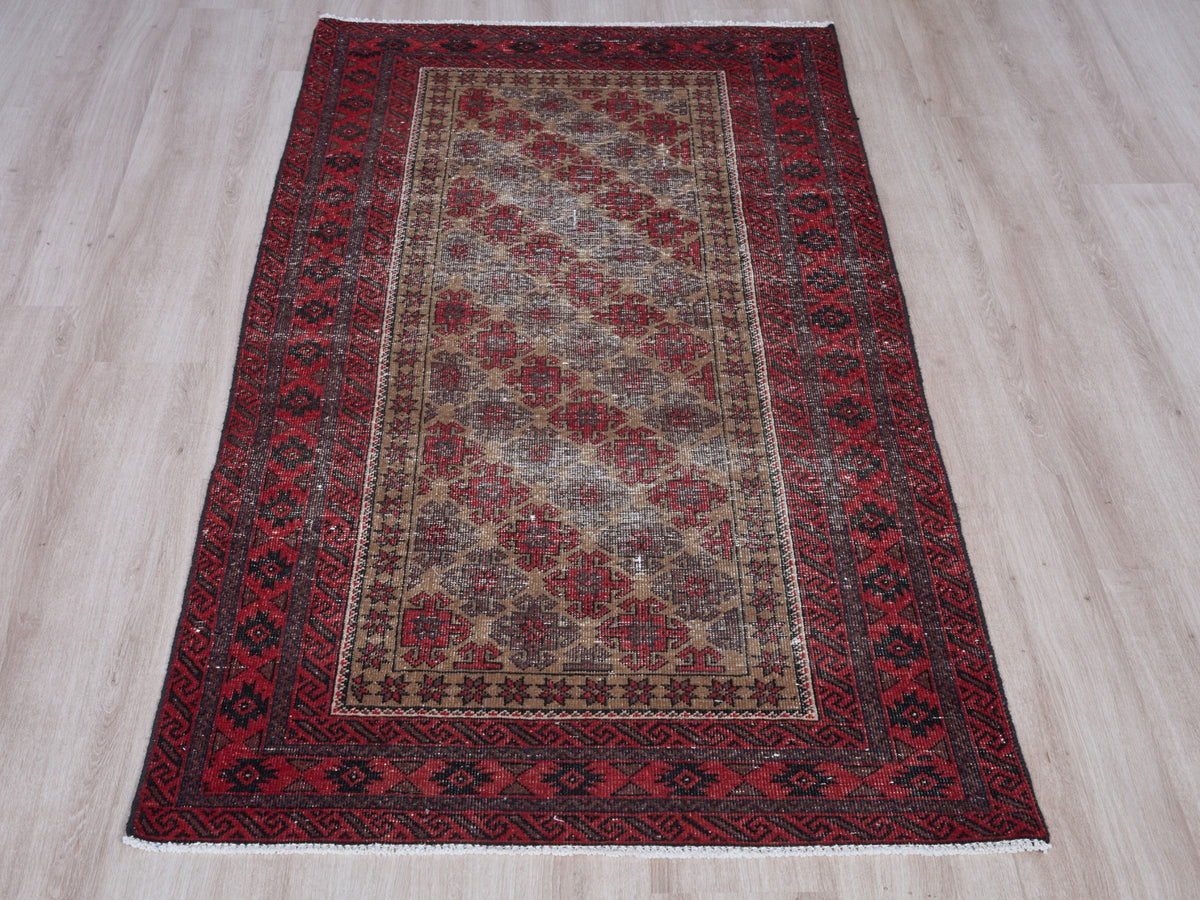 3'2" x 6'8" Handmade Oriental Persian Style Entryway Rug