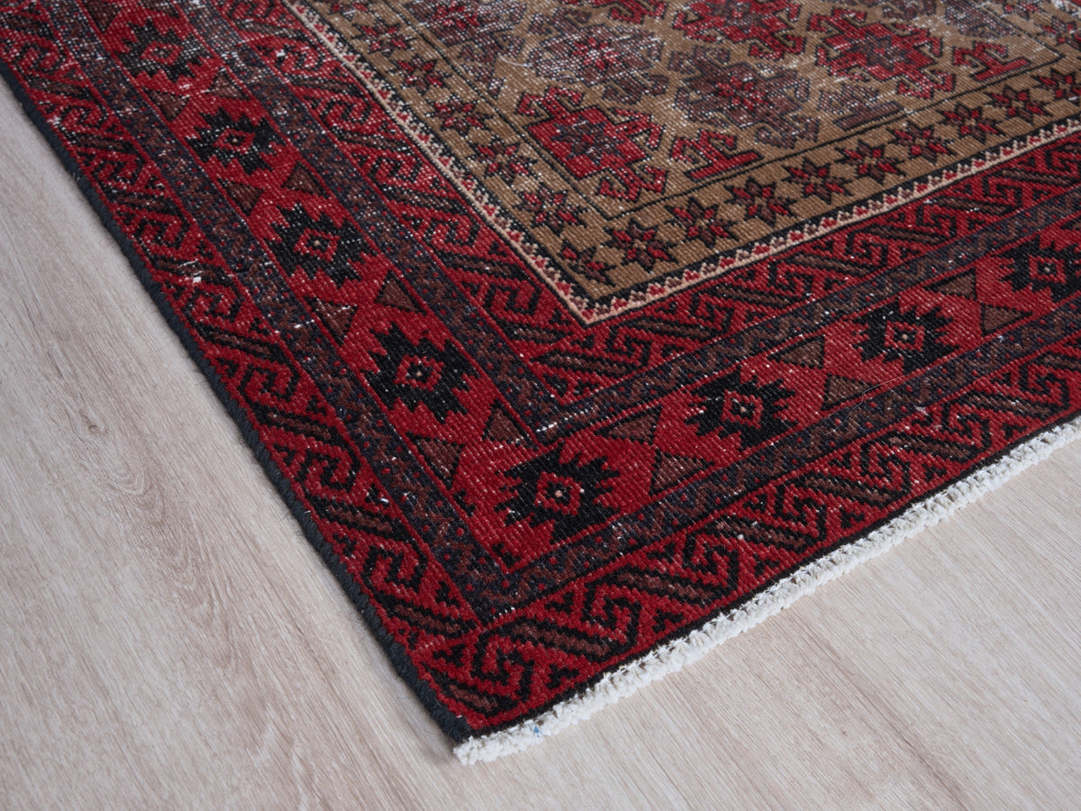 3'2" x 6'8" Handmade Oriental Persian Style Entryway Rug