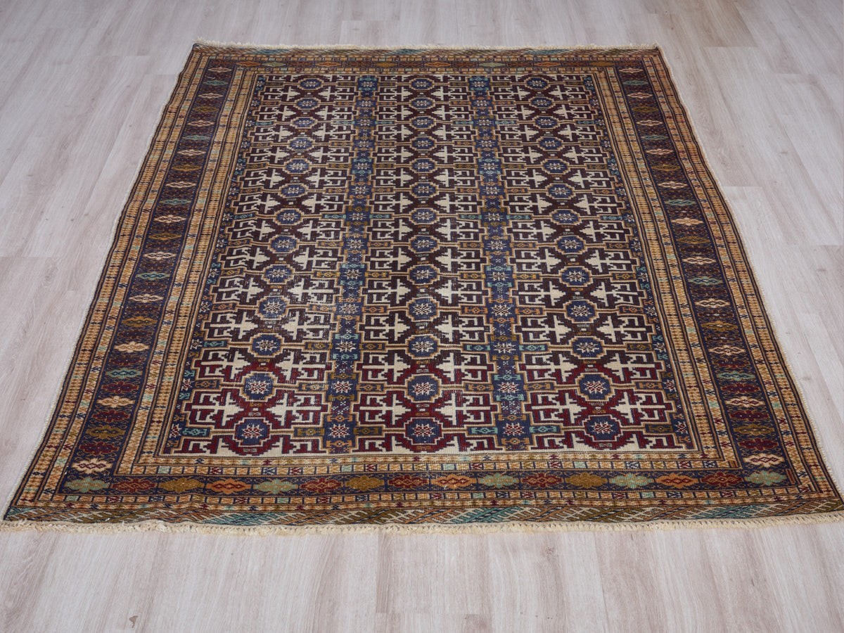 3'7" x 7'1" Handmade Oriental Persian Style Rug