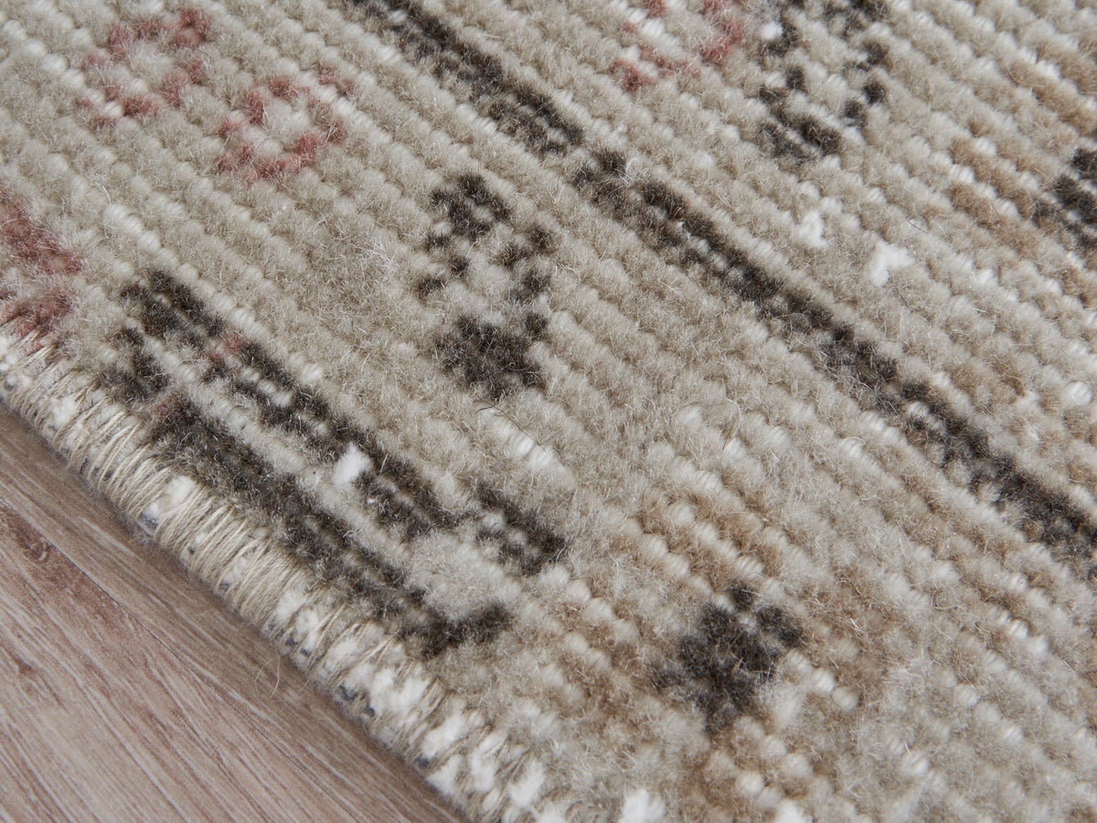 5'2" x 8'11" Neutral Vintage Turkish Area Rug