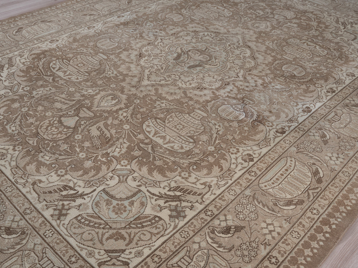 8' x 10'11" Neutral Oriental Persian Style Rug