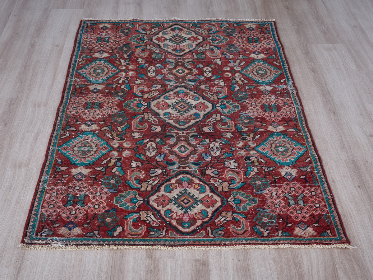 3'5" x 5'7" Oriental Persian Style Red Rug