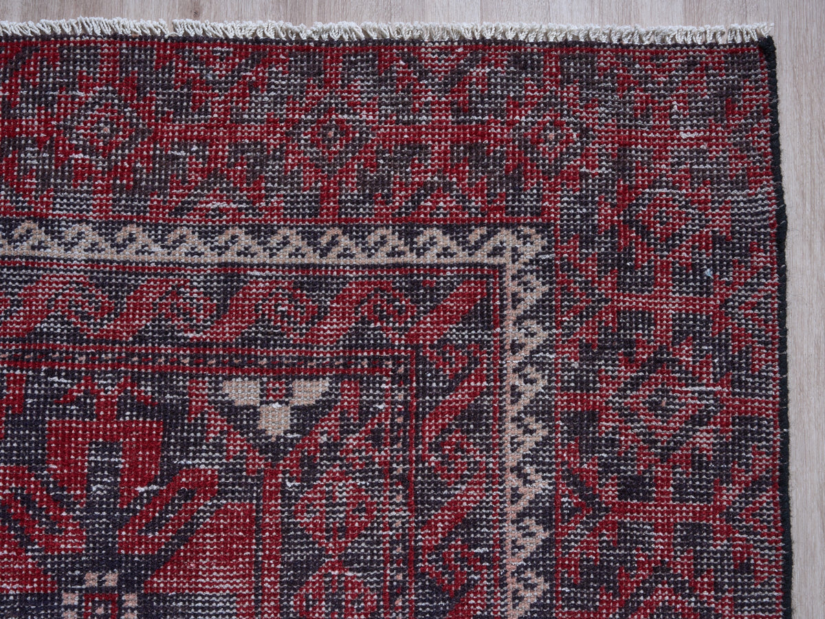 4'2" x 8'6" Oriental Persian Style Red Entryway Rug