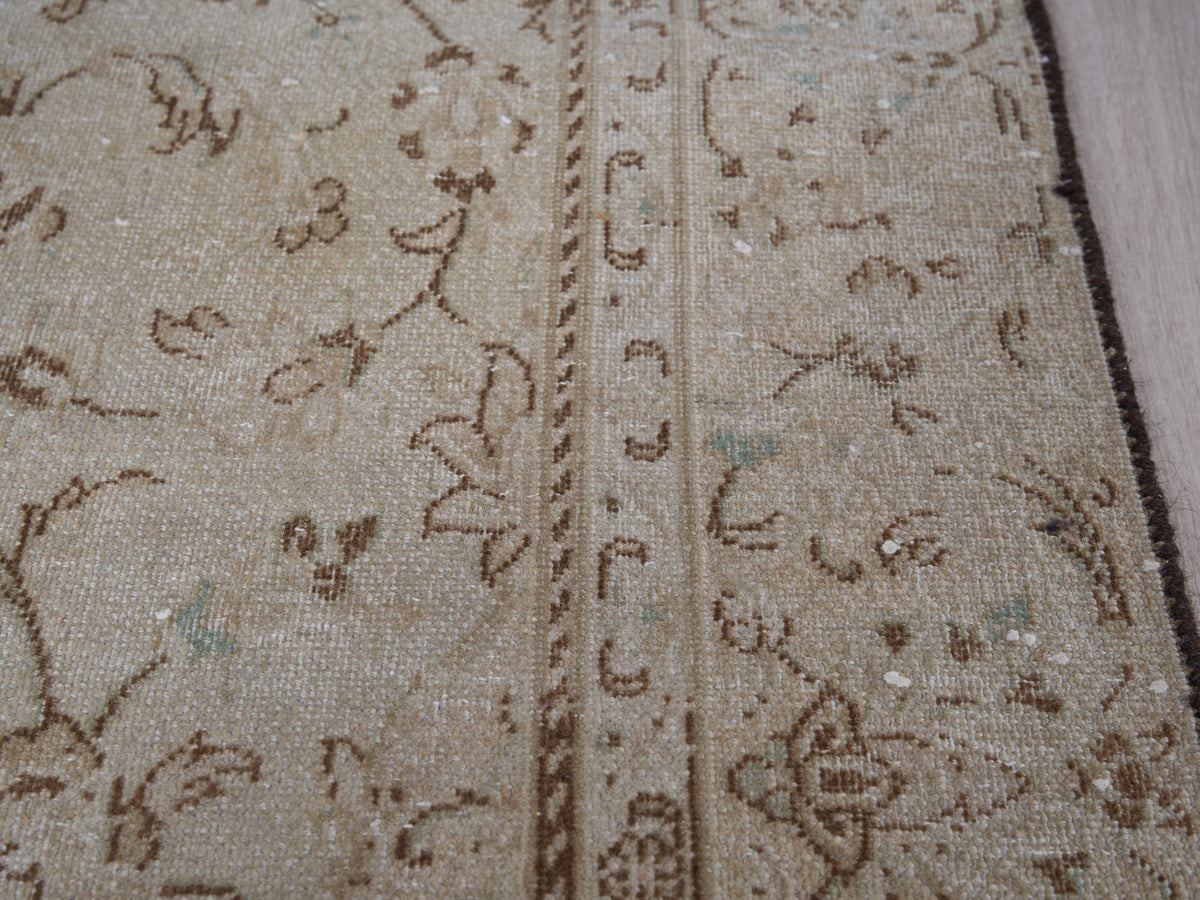 3'9" x 7'3" Neutral Vintage Persian Style Rug