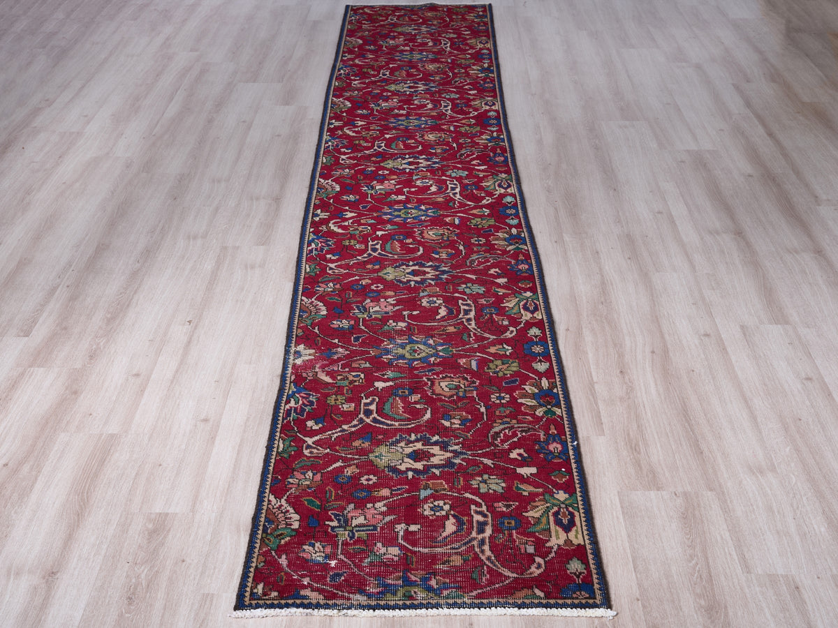 2'2" x 13'9" Oriental Persian Style Long Red Runner Rug