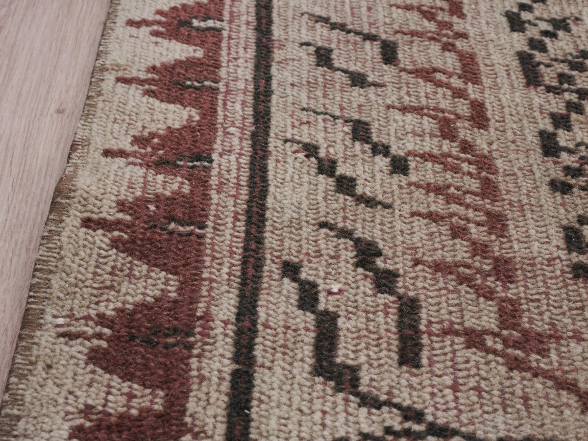 5'5" x 8'9" Brown Vintage Turkish Area Rug