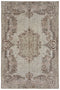 5'8" x 8'8" Neutral Vintage Turkish Rug