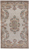 5'6" x 9'5" Neutral Vintage Turkish Area Rug