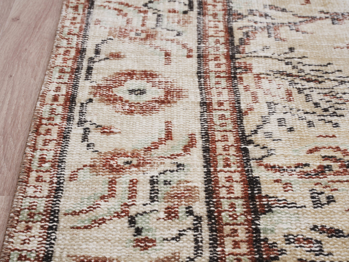 5'5" x 9'1" Neutral Vintage Hand-Knotted Area Rug