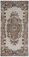 4'6" x 9'2" Neutral Vintage Turkish Rug