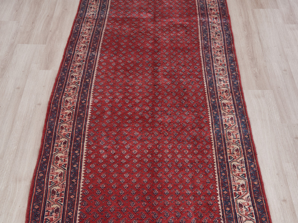 3'6" x 10'5" Oriental Persian Style Red Rug