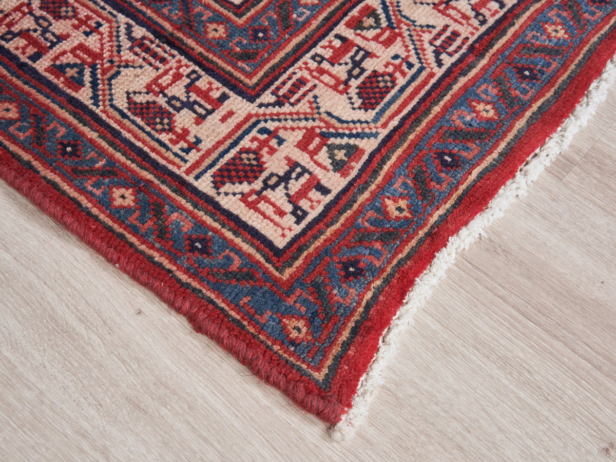 3'6" x 10'5" Oriental Persian Style Red Rug