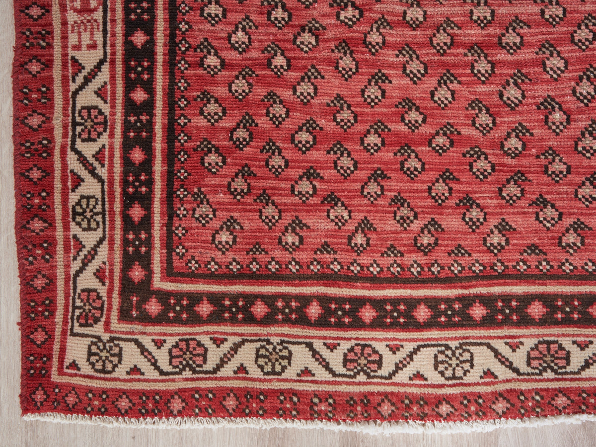 3'5" x 9'10" Red Oriental Persian Style Runner Rug