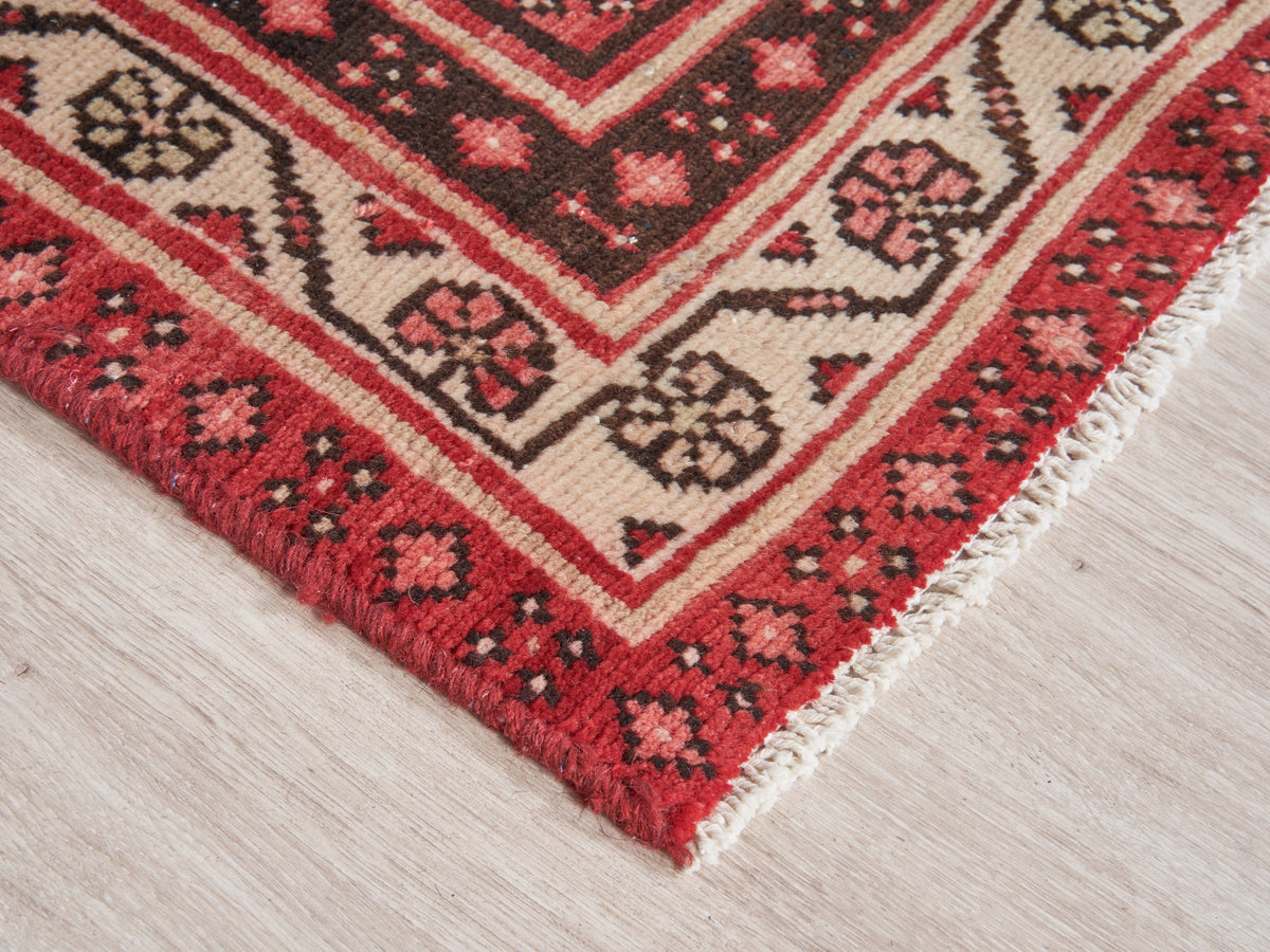 3'5" x 9'10" Red Oriental Persian Style Runner Rug