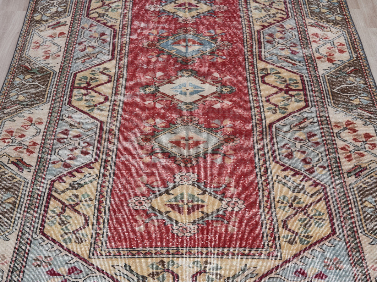 6'2" x 10'6" Vintage Anatolian Handwoven Large Rug