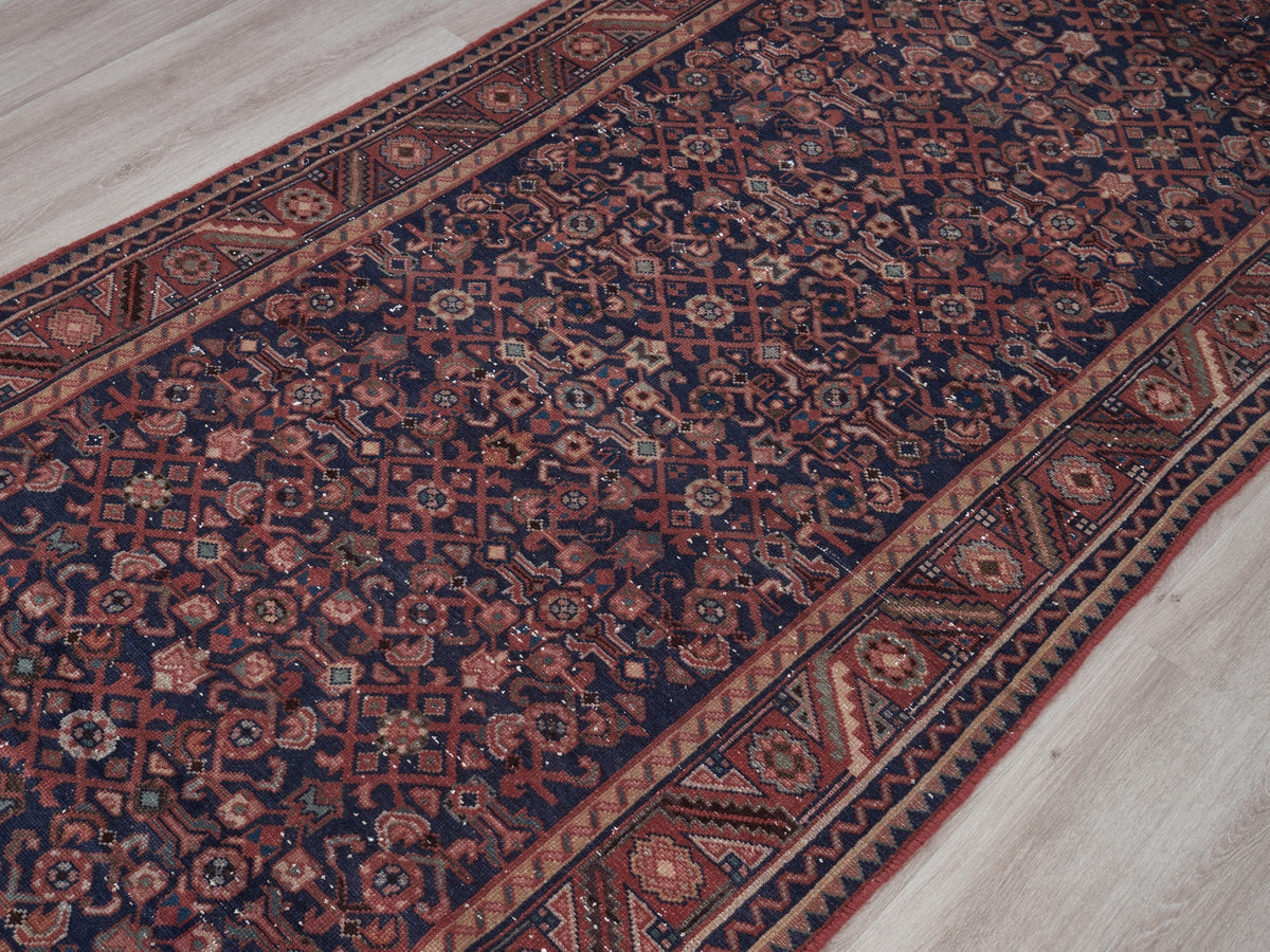 3'7" x 10'2" Handwoven Oriental Persian Style Rug