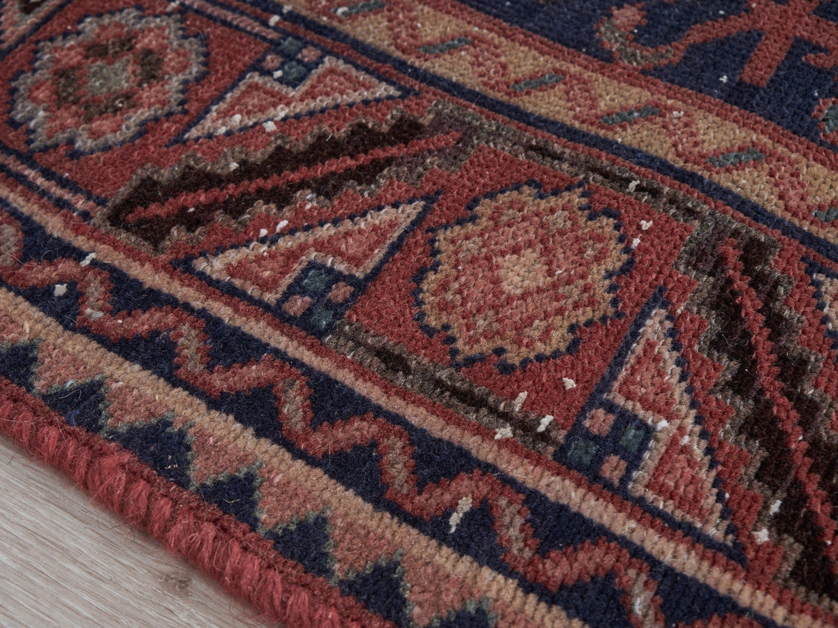 3'7" x 10'2" Handwoven Oriental Persian Style Rug