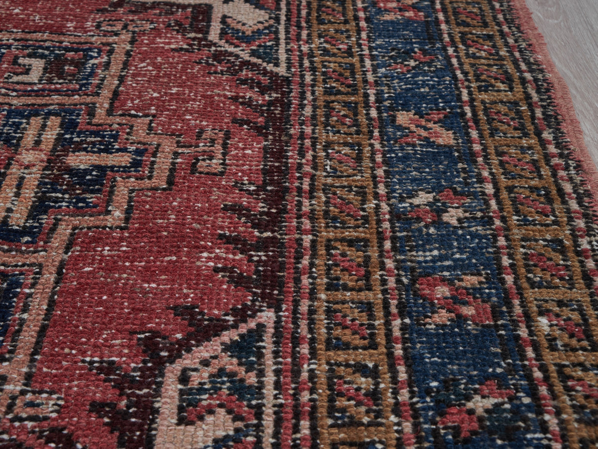 3'6" x 10'7" Oriental Persian Style Red Runner Rug